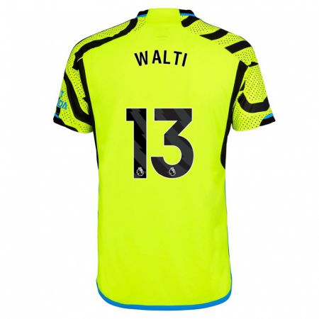 Kandiny Homme Maillot Lia Walti #13 Jaune Tenues Extérieur 2023/24 T-Shirt