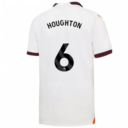 Kandiny Homme Maillot Steph Houghton #6 Blanc Tenues Extérieur 2023/24 T-Shirt