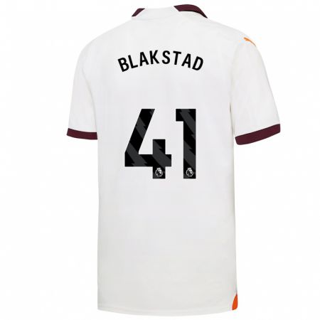 Kandiny Homme Maillot Julie Blakstad #41 Blanc Tenues Extérieur 2023/24 T-Shirt