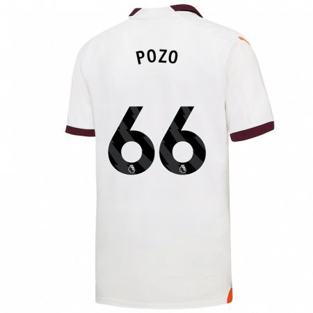 Kandiny Homme Maillot Iker Pozo #66 Blanc Tenues Extérieur 2023/24 T-Shirt