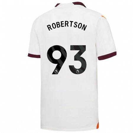 Kandiny Homme Maillot Alex Robertson #93 Blanc Tenues Extérieur 2023/24 T-Shirt