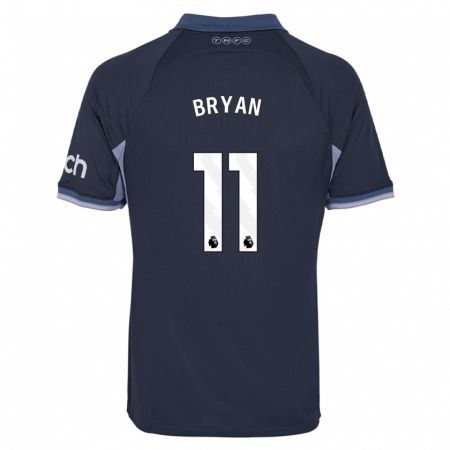 Kandiny Homme Maillot Bryan Gil #11 Bleu Foncé Tenues Extérieur 2023/24 T-Shirt