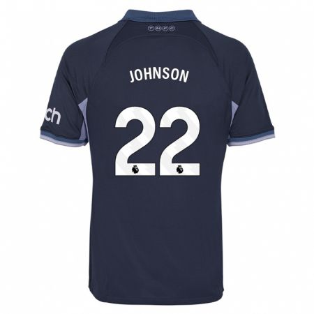Kandiny Homme Maillot Brennan Johnson #22 Bleu Foncé Tenues Extérieur 2023/24 T-Shirt