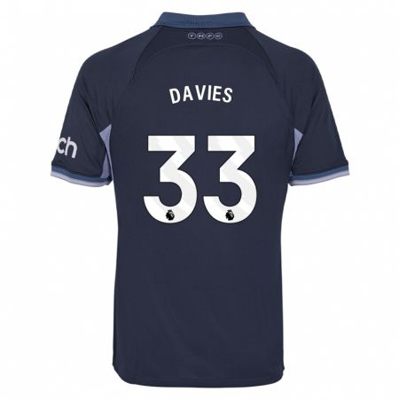 Kandiny Homme Maillot Ben Davies #33 Bleu Foncé Tenues Extérieur 2023/24 T-Shirt