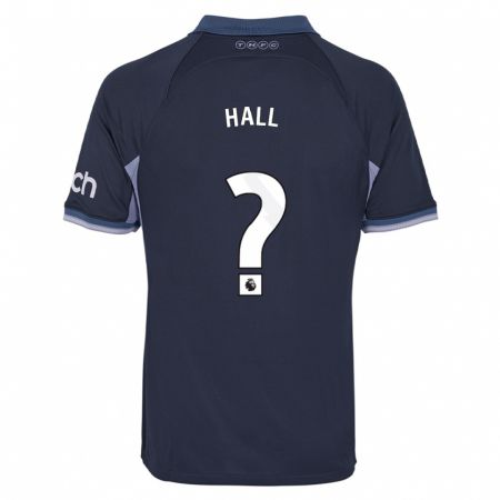 Kandiny Homme Maillot Tyrese Hall #0 Bleu Foncé Tenues Extérieur 2023/24 T-Shirt