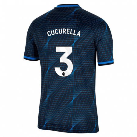 Kandiny Homme Maillot Marc Cucurella #3 Bleu Foncé Tenues Extérieur 2023/24 T-Shirt