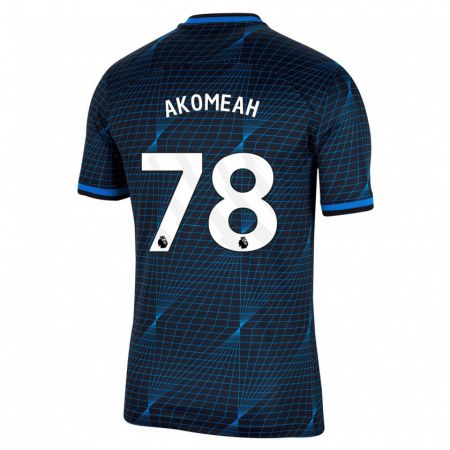 Kandiny Homme Maillot Travis Akomeah #78 Bleu Foncé Tenues Extérieur 2023/24 T-Shirt
