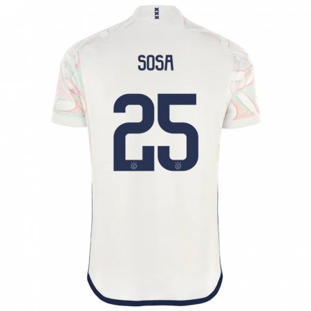 Kandiny Homme Maillot Borna Sosa #25 Blanc Tenues Extérieur 2023/24 T-Shirt