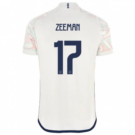 Kandiny Homme Maillot Kelly Zeeman #17 Blanc Tenues Extérieur 2023/24 T-Shirt