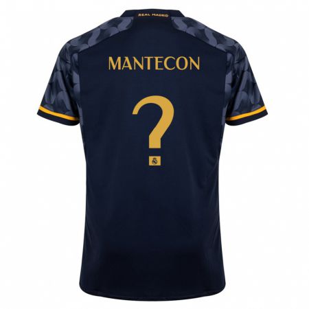 Kandiny Homme Maillot Hugo Mantecón #0 Bleu Foncé Tenues Extérieur 2023/24 T-Shirt
