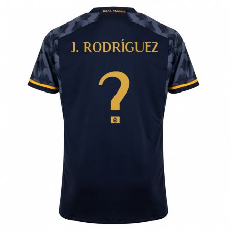 Kandiny Homme Maillot Juan Rodríguez #0 Bleu Foncé Tenues Extérieur 2023/24 T-Shirt