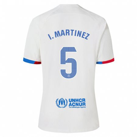 Kandiny Homme Maillot Iñigo Martínez #5 Blanc Tenues Extérieur 2023/24 T-Shirt