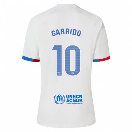 Kandiny Homme Maillot Aleix Garrido #10 Blanc Tenues Extérieur 2023/24 T-Shirt