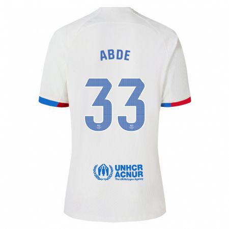 Kandiny Homme Maillot Ez Abde #33 Blanc Tenues Extérieur 2023/24 T-Shirt