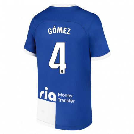 Kandiny Homme Maillot Mariano Gómez #4 Bleu Blanc Tenues Extérieur 2023/24 T-Shirt