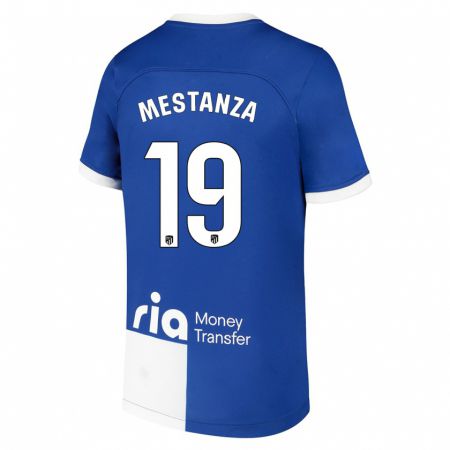 Kandiny Homme Maillot Alejandro Mestanza #19 Bleu Blanc Tenues Extérieur 2023/24 T-Shirt
