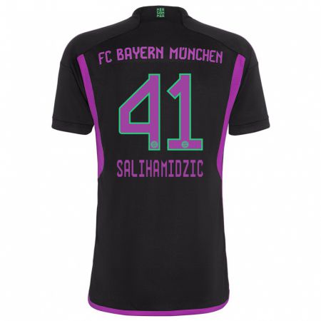 Kandiny Homme Maillot Nick Salihamidzic #41 Noir Tenues Extérieur 2023/24 T-Shirt
