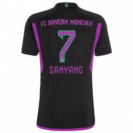 Kandiny Homme Maillot Mamin Sanyang #7 Noir Tenues Extérieur 2023/24 T-Shirt