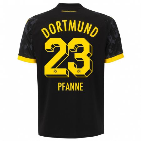 Kandiny Homme Maillot Franz Pfanne #23 Noir Tenues Extérieur 2023/24 T-Shirt