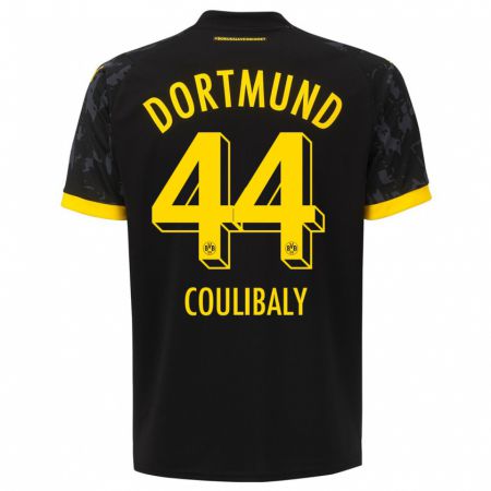Kandiny Homme Maillot Soumaila Coulibaly #44 Noir Tenues Extérieur 2023/24 T-Shirt