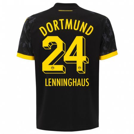 Kandiny Homme Maillot Mika Lenninghaus #24 Noir Tenues Extérieur 2023/24 T-Shirt