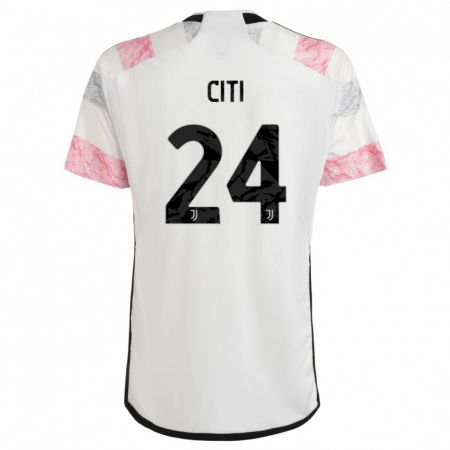 Kandiny Homme Maillot Alessandro Citi #24 Blanc Rose Tenues Extérieur 2023/24 T-Shirt