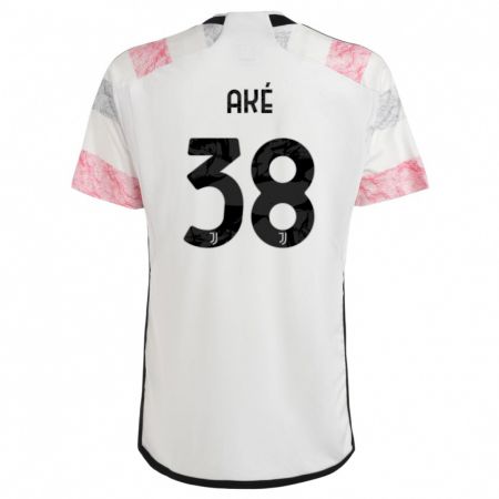 Kandiny Homme Maillot Marley Ake #38 Blanc Rose Tenues Extérieur 2023/24 T-Shirt