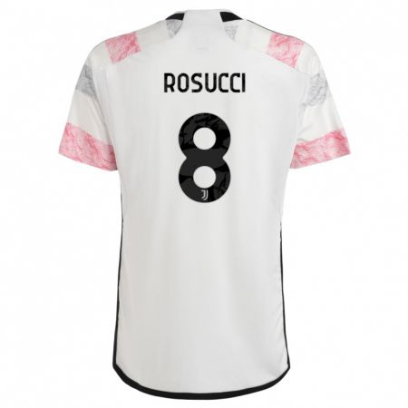 Kandiny Homme Maillot Martina Rosucci #8 Blanc Rose Tenues Extérieur 2023/24 T-Shirt