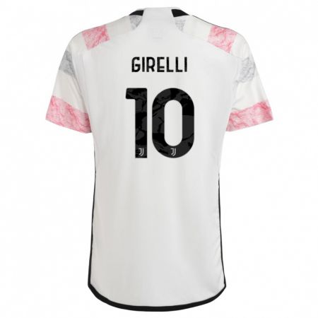 Kandiny Homme Maillot Cristiana Girelli #10 Blanc Rose Tenues Extérieur 2023/24 T-Shirt