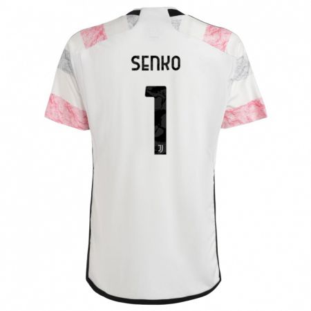 Kandiny Homme Maillot Zsombor Senko #1 Blanc Rose Tenues Extérieur 2023/24 T-Shirt