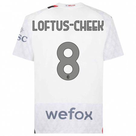 Kandiny Homme Maillot Ruben Loftus-Cheek #8 Blanc Tenues Extérieur 2023/24 T-Shirt
