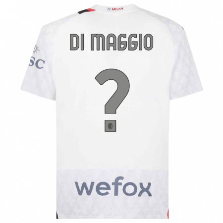 Kandiny Homme Maillot Simone Di Maggio #0 Blanc Tenues Extérieur 2023/24 T-Shirt