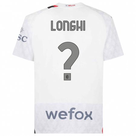 Kandiny Homme Maillot Jordan Longhi #0 Blanc Tenues Extérieur 2023/24 T-Shirt