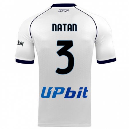 Kandiny Homme Maillot Natan #3 Blanc Tenues Extérieur 2023/24 T-Shirt