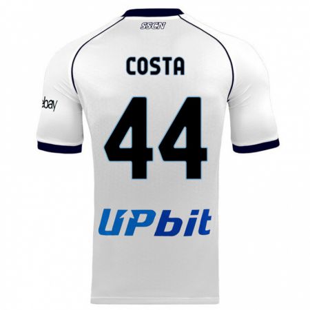 Kandiny Homme Maillot Filippo Costa #44 Blanc Tenues Extérieur 2023/24 T-Shirt
