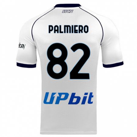Kandiny Homme Maillot Luca Palmiero #82 Blanc Tenues Extérieur 2023/24 T-Shirt