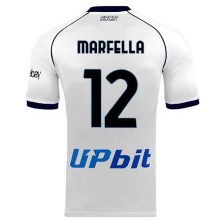 Kandiny Homme Maillot Davide Marfella #12 Blanc Tenues Extérieur 2023/24 T-Shirt