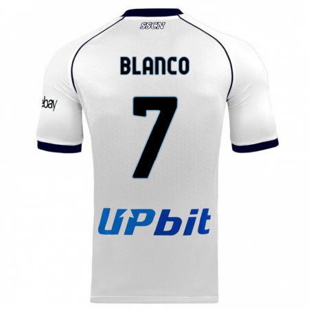 Kandiny Homme Maillot Gimena Blanco #7 Blanc Tenues Extérieur 2023/24 T-Shirt