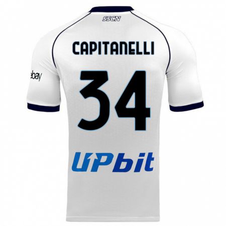 Kandiny Homme Maillot Ilaria Capitanelli #34 Blanc Tenues Extérieur 2023/24 T-Shirt