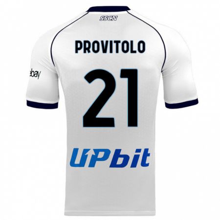 Kandiny Homme Maillot Vincenzo Provitolo #21 Blanc Tenues Extérieur 2023/24 T-Shirt