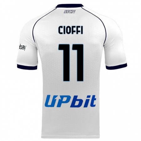 Kandiny Homme Maillot Antonio Cioffi #11 Blanc Tenues Extérieur 2023/24 T-Shirt