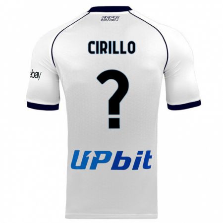 Kandiny Homme Maillot Gioele Cirillo #0 Blanc Tenues Extérieur 2023/24 T-Shirt