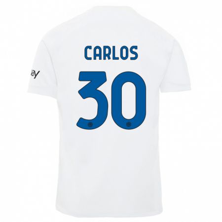Kandiny Homme Maillot Carlos Augusto #30 Blanc Tenues Extérieur 2023/24 T-Shirt