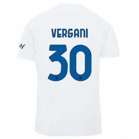 Kandiny Homme Maillot Bianca Vergani #30 Blanc Tenues Extérieur 2023/24 T-Shirt