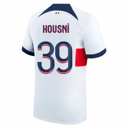 Kandiny Homme Maillot Ilyes Housni #39 Blanc Tenues Extérieur 2023/24 T-Shirt