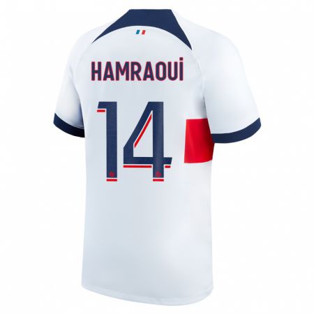Kandiny Homme Maillot Kheira Hamraoui #14 Blanc Tenues Extérieur 2023/24 T-Shirt