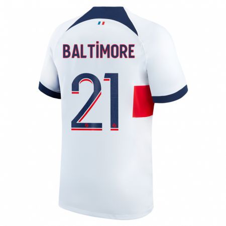Kandiny Homme Maillot Sandy Baltimore #21 Blanc Tenues Extérieur 2023/24 T-Shirt