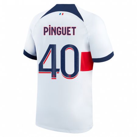 Kandiny Homme Maillot Alice Pinguet #40 Blanc Tenues Extérieur 2023/24 T-Shirt