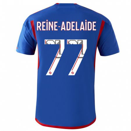 Kandiny Homme Maillot Jeff Reine-Adélaïde #77 Bleu Rouge Tenues Extérieur 2023/24 T-Shirt