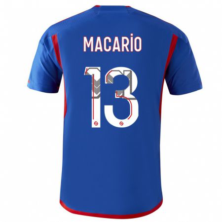 Kandiny Homme Maillot Catarina Macario #13 Bleu Rouge Tenues Extérieur 2023/24 T-Shirt